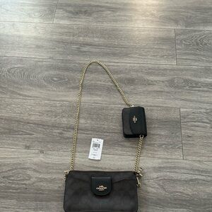 Coach sig poppy xbody brown/black